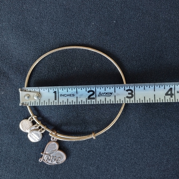 Alex and Ani Rose Gold Heart Charm Bracelet - Picture 6 of 6